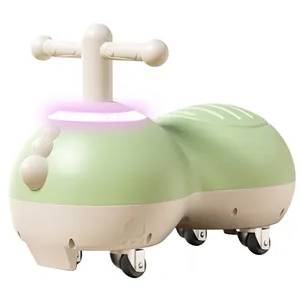 Nouveau Style Enfants Pousser Voiture En Plastique Électrique Coulissant Ride Sur Bébé Jouet Voiture Bébé Balançoire Voiture Avec Lumière Et Musique