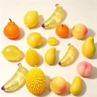 Nouveau Coffret Cadeau Unisexe de 6 Jouets de Décompression à Presser en TPR, Motif Fruits Mignons, pour Enfants de 5 à 7 Ans, Design Original et Créatif