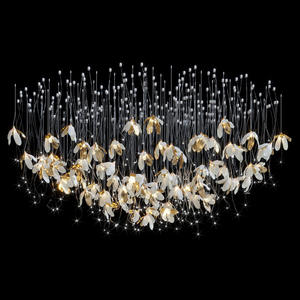 Décoration LED éclairage personnalisé hall d'hôtel Escalier design de luxe intérieur lustre personnalisé - Product Image 3