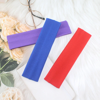 Bandeau de sport en coton uni, large et élastique, antidérapant et doux, pour femme, idéal pour le yoga, le fitness et l'entraînement quotidien