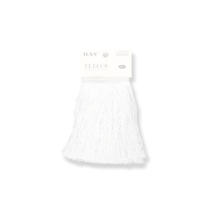 Ilan Flecos Frange in Poliestere Bianco 15x150cm per Decorazione Abbigliamento - Product Image 2