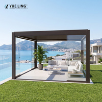 Pergola motorisée à toit à lames orientables en aluminium, sur mesure pour les constructeurs et les entrepreneurs, pergola résistante au soleil et à la pluie pour la cour