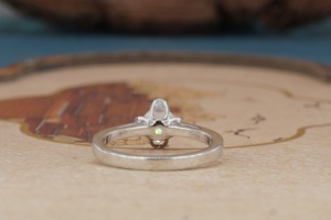 Bague en or massif 14 carats avec diamant de laboratoire pour femme, certifiée IGI, bague de fiançailles en diamant synthétique, bijoux élégants et raffinés pour mariage - Product Image 4