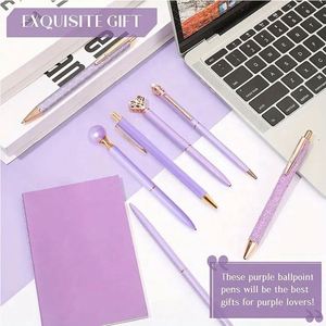 Juego de Bolígrafos de Metal con Cristales y Diamantes - Bolígrafos Brillantes para Escribir en el Diario, Tinta Negra, Regalos Bonitos y Elegantes para Mujeres y Niñas - Product Image 3