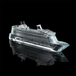 High Quality K9 Clear Award Customized Crystal Ship Mode Cup Cheap Crystal Glass Boat model