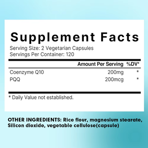 Bulk Supplier CoQ10 200mg Hard Capsules with PQQ for Heart Health Energy Support Natural Health Food Grade OEM/ODM Private Label - Product Image 2