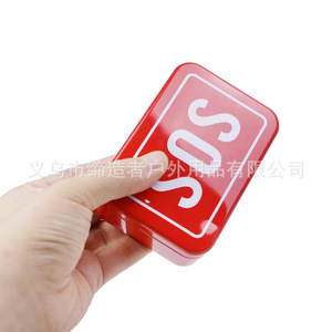 Kit de survie SOS, boîte de rangement en métal, trousse de premiers secours compacte, fournitures d'urgence pour l'extérieur, 9.5x6.5x3cm - Product Image 5
