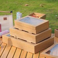 Cajas de Cartón Corrugado Impresas Personalizadas al por Mayor con Ventana para Envasado de Alimentos, Recubrimiento UV, Sushi y Alimentos para Bebés
