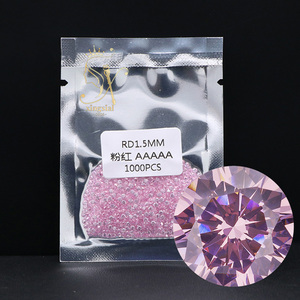 Venta Caliente: 500 Piezas/Paquete de Circonita Cúbica Sintética de Color Rosa Melee de 5A con Tratamiento Térmico, Circonita Cúbica Suelta - Product Image 1