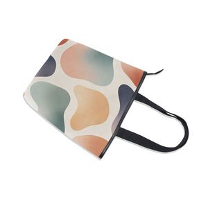 Abstract Pattern <b>Canvas</b> Tote <b>Bag</b> Zipper Shoulder Handbag <b>Large</b> Capacity Custom Shopping Travel <b>Bag</b> - Product Image 5