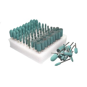 100 pièces/sac Têtes de ponçage à pointe montée en caoutchouc de 4-12 mm pour polissage de moules, outils rotatifs pour meuleuses à mortaise - Product Image 1