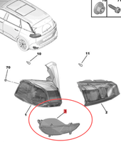 Nouveaux feux antibrouillard arrière OE 9811982980 9811981980 YL00561780 YL00561880 pour Peugeot 5008, feux antibrouillard arrière avec ampoule, hayon