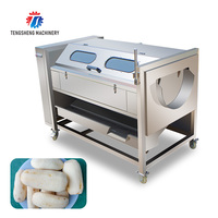 (TS-M600) Industriële Groenten En Fruit Peeling Machine/Aardappel Wortel Gember Dunschiller En Wasmachine Machine
