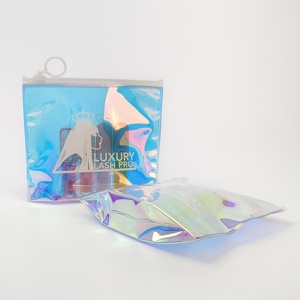 Holographic PVC dây kéo trang điểm Túi long lanh mỹ phẩm <span class=keywords><strong>Pouch</strong></span> với kim loại puller cho du lịch trang điểm lưu trữ túi - Product Image 1