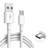 Cable de Datos de Cobre Puro con Blindaje Trenzado de PVC, Carga Rápida 3A, 1M/2M, 30/28/26AWG, Micro-USB C para Computadora, Móvil y Escáneres de Código de Barras