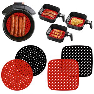 Tapis de cuisson en silicone réutilisable rond et carré sans BPA, résistant aux hautes températures, pour friteuse à air et four, vente en gros usine - Product Image 1