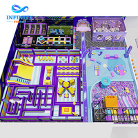 Nouveau parc gonflable amélioré 2.0, aire de jeux gonflable commerciale de grande taille pour FEC, avec trampoline et salle de jeux souple pour fêtes