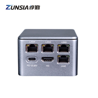Zunsia Intel 12th Gen N95 N100 N300 Desktop Mini PC 4 Lan 1*HD 2*USB3.0 Type-C Portable Mini Computer Host for Home and Student