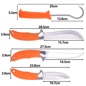 Ensemble de couteaux de chasse en acier inoxydable de haute qualité pour la préparation de la viande, kit de survie en extérieur avec planche à découper - Product Image 3