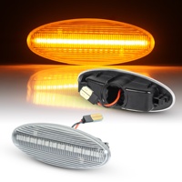 Luz LED de posición lateral de señal dinámica de lente ahumada para Mazda MPV B2500 323 Etude P5 sedán de 4 puertas Astina/Lantis