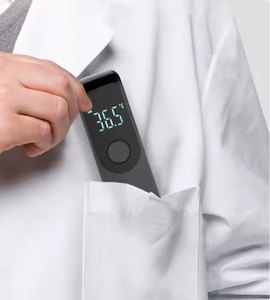 Pistolet thermomètre électronique infrarouge sans contact pour bébé, en plastique, alimentation électrique, pour application sur le front - Product Image 5