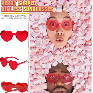 Gafas de Fiesta con Logotipo Personalizado, Gafas de Moda con Forma de Corazón, Diseño de una Sola Pieza - Product Image 5