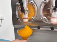 Machine à granita italienne 120L/H, 3 réservoirs, pour boissons glacées, soda, boissons gazeuses, usage commercial, effet arc-en-ciel