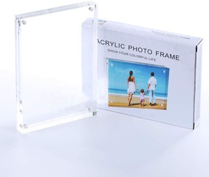 Cristal Clair Acrylique Double Face Cube En Verre Cadre <span class=keywords><strong>Photo</strong></span> Affichage Titulaire Décor 4x6 Cadre <span class=keywords><strong>Photo</strong></span> Flottant Magnétique - Product Image 3