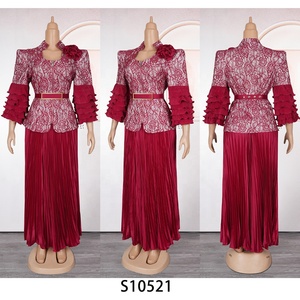 Ensemble Jupe Deux Pièces Modeste <span class=keywords><strong>de</strong></span> Haute Qualité, Élégant et Riche <span class=keywords><strong>pour</strong></span> Soirée, Fête ou Banquet, <span class=keywords><strong>Vêtements</strong></span> à Plusieurs Couches, Robes Maxi à Manches <span class=keywords><strong>pour</strong></span> <span class=keywords><strong>Femmes</strong></span> K0927 - Product Image 3