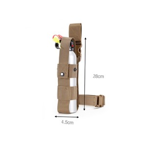 Bolso Táctico de Nylon para Muslo, Ajustable, para Gas Pimienta/Botella de Agua/Extintor, Impermeable, Abierto por Arriba, para Pierna Izquierda/Derecha - Product Image 2
