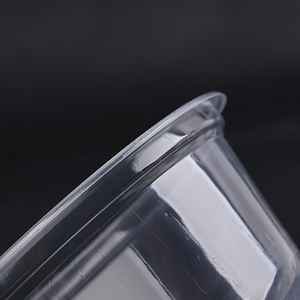 Mangkuk cinta BPA ramah lingkungan mangkuk plastik sekali pakai dengan tutup jepret untuk mie Pizza Salad jeli Layanan Pengiriman Makanan - Product Image 3