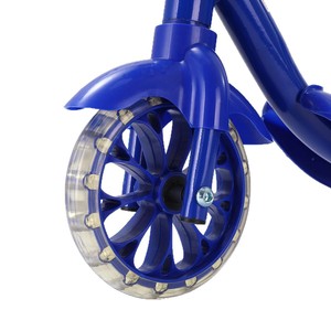 Trottinette pliable pour enfants 3 roues avec panier bleu, âge 2-4 ans, matériau métallique - Product Image 1