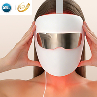 Máscara de Terapia de Luz Infrarroja de Grado Médico para Terapia Facial con Luz Roja, Máscara Facial LED