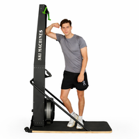 Appareil de Rameur à Résistance en Acier pour la Maison, Équipement de Fitness Cardio Portable et Durable pour l'Intérieur