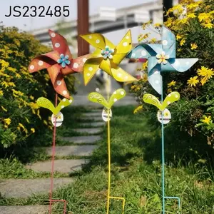 Piquet de jardin décoratif en métal coloré, Art de la cour, moulin à vent décoratif, offre spéciale