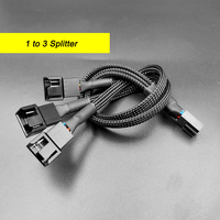 1 ke 1 2 3 4 Splitter PWM 4pin 3pin komputer Mainboard kipas CPU konektor kabel ekstensi 3 4 pin untuk sistem pendingin komputer
