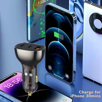 Chargeur de voiture USB C 80W 90W 130W à charge rapide pour iPhone, adaptateur de chargeur de voiture Type C ultra-rapide compatible avec iPhone 16, iPad Pro, Galaxy