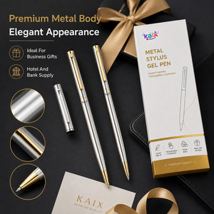 Bolígrafo de Gel Metálico KAIX con Punta Fina de 0.5mm, Compatible con Pantallas Táctiles, <span class=keywords><strong>para</strong></span> Escritura en Oficina - Product Image 4