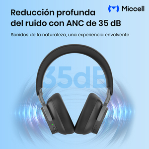 Auriculares Inalámbricos ANC al por Mayor de Miccell con Luces LED Estrelladas, Ideales para Oficina, Viajes y Gaming. - Product Image 3