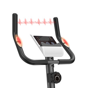 Bicicleta de Ejercicio Magnética con Control Magnético, Asiento Ajustable, Bicicleta de Pedales para Interiores, Color Blanco Puro y Azul - Product Image 3