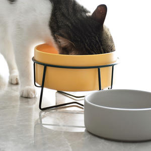 Manufacturer Wholesale Eco-Friendly <b>Cat</b> and Dog <b>Bowl</b> with Multi-Color Ceramic Wooden Frame - Product Image 5