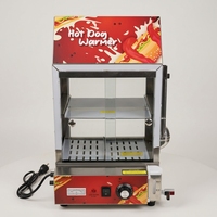 Vitrine chauffante commerciale de comptoir pour boulangeries, poulet frit, saucisses et hot-dogs