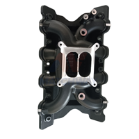 Colector de Admisión de Aluminio Negro de Doble Plano con Espacio de Aire, Mecanizado por CNC, para Motor de Bloque Pequeño 302 351C, Nuevo de MATCHWAY