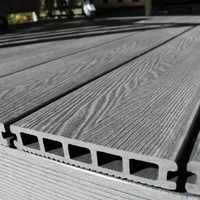 Planches de terrasse en composite WPC gaufré pour extérieur, aspect bois, antidérapantes, pour projets paysagers 146*25mm