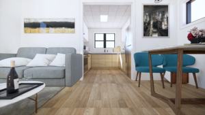 Maison en bois préfabriquée de 60 mètres carrés avec panneaux isolés structurels, une chambre et un <span class=keywords><strong>garage</strong></span> pour jeune couple - Product Image 3