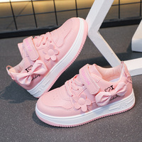 Chaussures Enfants Fille d'Usine, Baskets Décontractées de Loisirs d'Extérieur à la Mode pour Bébé avec Nœud Papillon