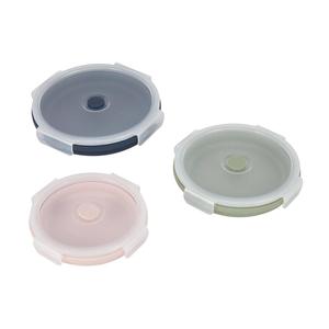 Juego de 3 Recipientes Plegables de Silicona para Almacenamiento de Alimentos, Tazón de Silicona para Ensaladas para Lonchera - Product Image 2