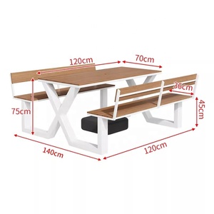 OEM ODM Commercial Scenic Areas Leisure Hotels Outdoor Furniture Seating Cafe Restaurant Dining <strong>Table</strong> Chairs Set With Umbrella - Product Image 6