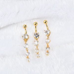 Anelli Pendenti per <span class=keywords><strong>Ombelico</strong></span> in <span class=keywords><strong>Acciaio</strong></span> <span class=keywords><strong>Chirurgico</strong></span> per Matrimonio, Gioielli alla Moda con Zirconi Romantici per <span class=keywords><strong>Piercing</strong></span> all'<span class=keywords><strong>Ombelico</strong></span> - Product Image 3