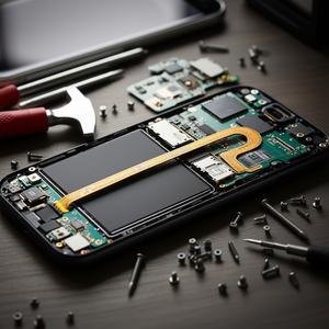 Cable flexible para lector de huellas dactilares para Oppo A77 4G negro - Product Image 3